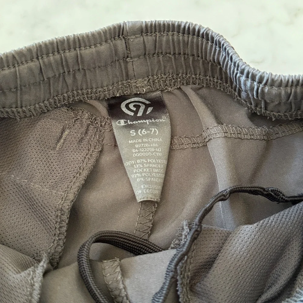 Champion Boys Athletic Shorts Size 6 Gray Performance Gym Active Kids